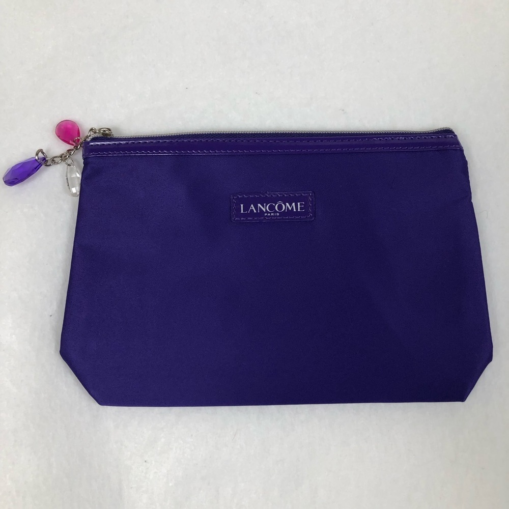 Lancome Deep Purple Cosmetic Pouch with Charm Accents (M1)